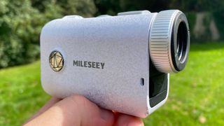 The back of the Mileseey PF1 Golf Rangefinder