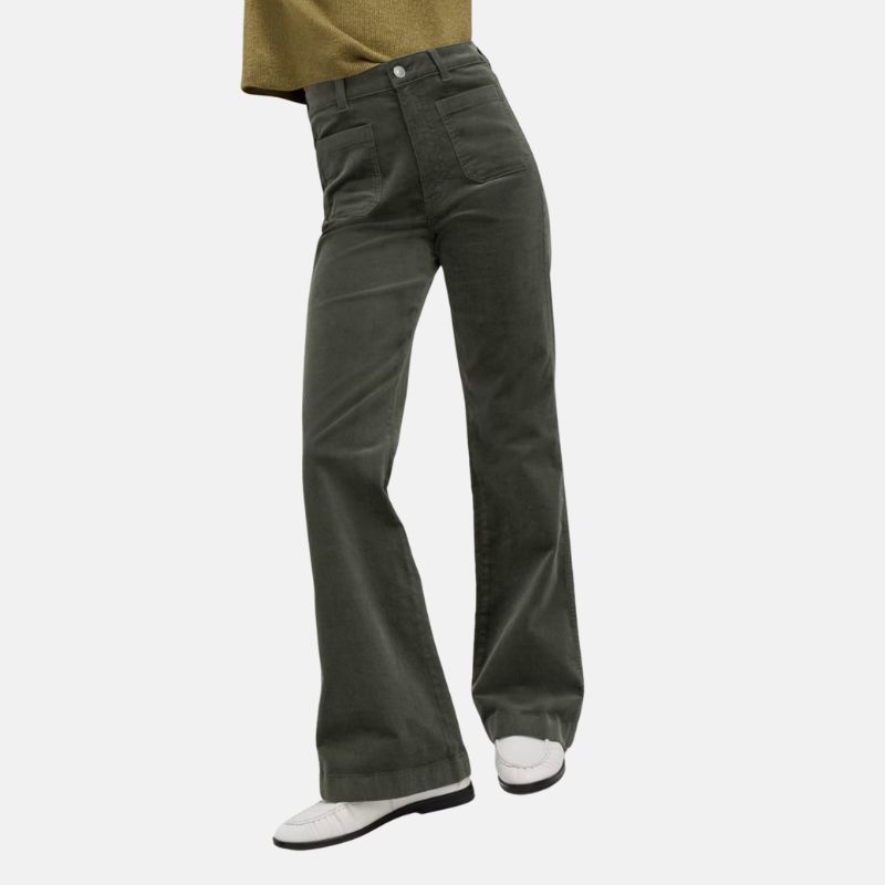 Image of khaki green flares