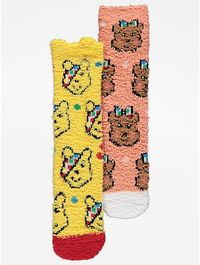 6. Pudsey and Blush Cosy Socks 2 Pack - View at ASDA