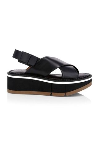 Anae Leather Platform Slingback Sandals
