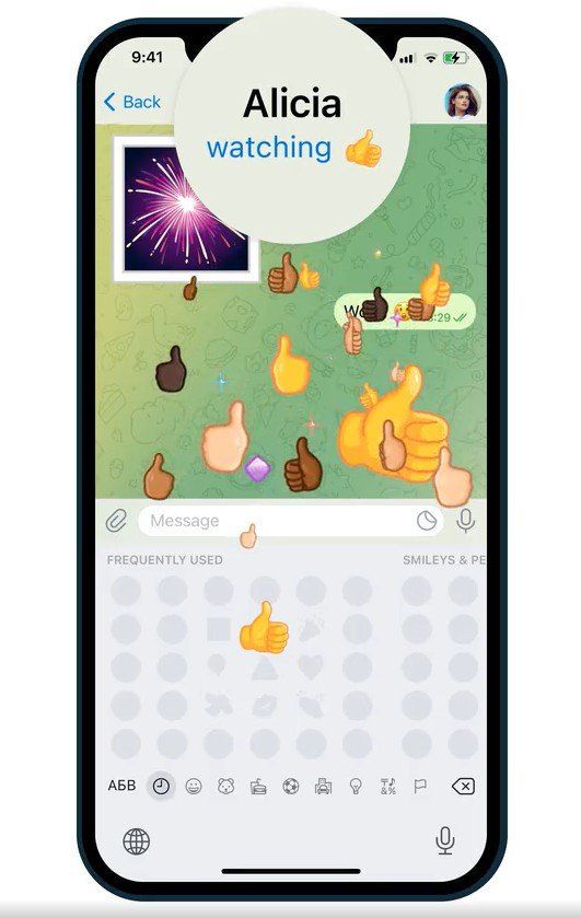 Telegram Interactive Emoji