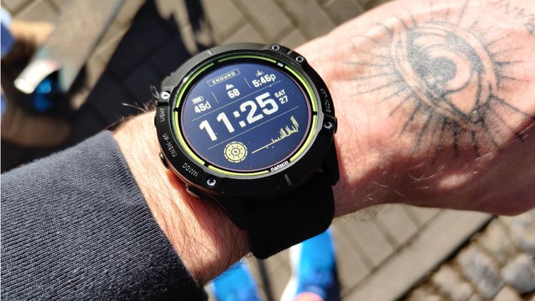 Garmin Enduro review: Pictured here, the watch worn on the wrist