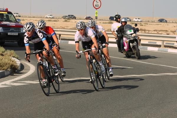 The break approaches the finishing circuit at the Lusail moto GP circuit