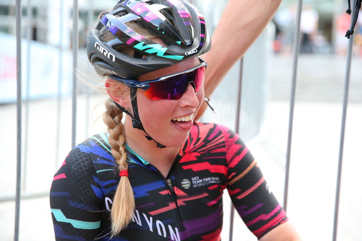 Alice Barnes beyond the finish line