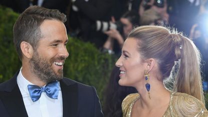 Ryan Reynolds (L) and Blake Lively attend the "Rei Kawakubo/Comme des Garcons: Art Of The In-Between" Costume Institute Gala at Metropolitan Museum of Art on May 1, 2017 in New York City.
