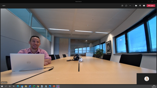 A screenshot of a meeting room as seen through the Trust Iris