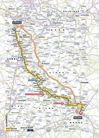 Map for the 2014 Tour de France stage 6