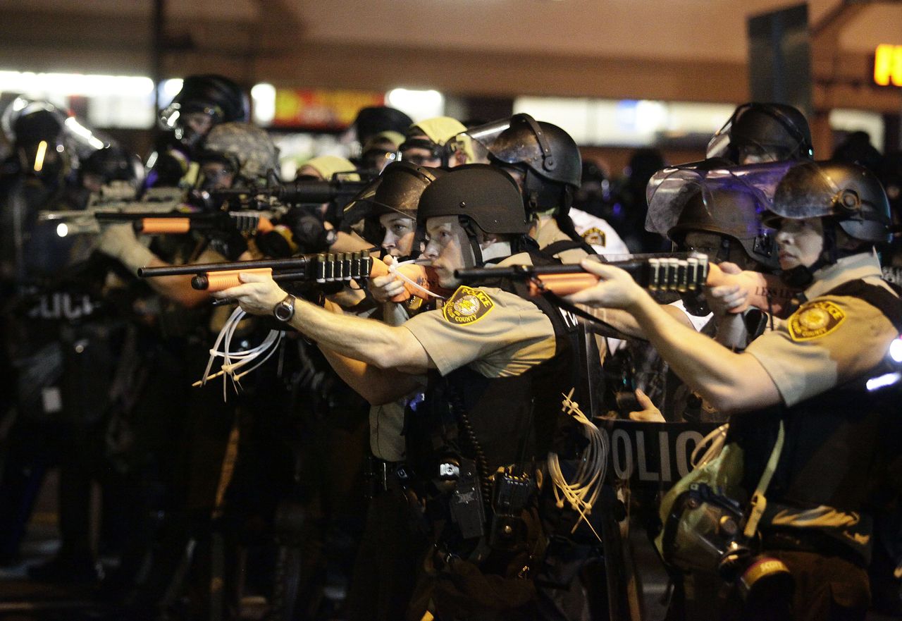 Michael Brown protests in Ferguson, Missouri, 2014.