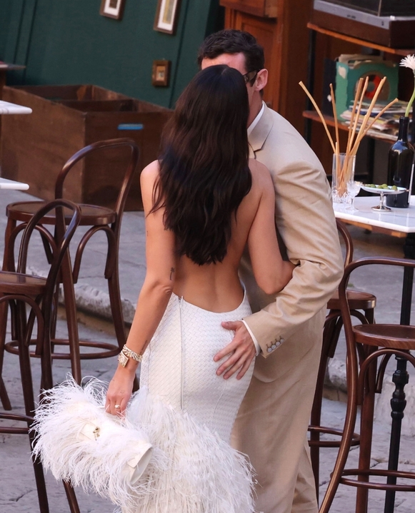 Dua Lipa and Callum Turner at their wedding welcome party