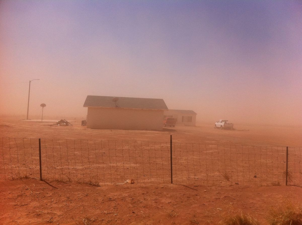 Dust storm near Winslow, Arizona.