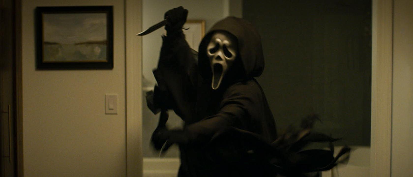 Ghostface wields a knife in Scream 7