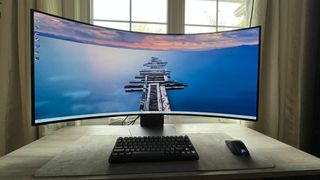 An LG Ultragear GX9 on a desk