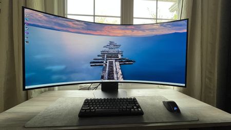 An LG Ultragear GX9 on a desk