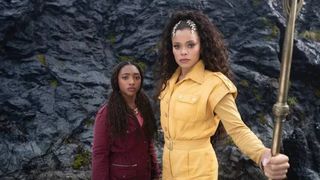 Leah Sava Jeffries and Andra Day as Annabeth and Athena in promo for the second season of Percy Jackson and the Olympians 