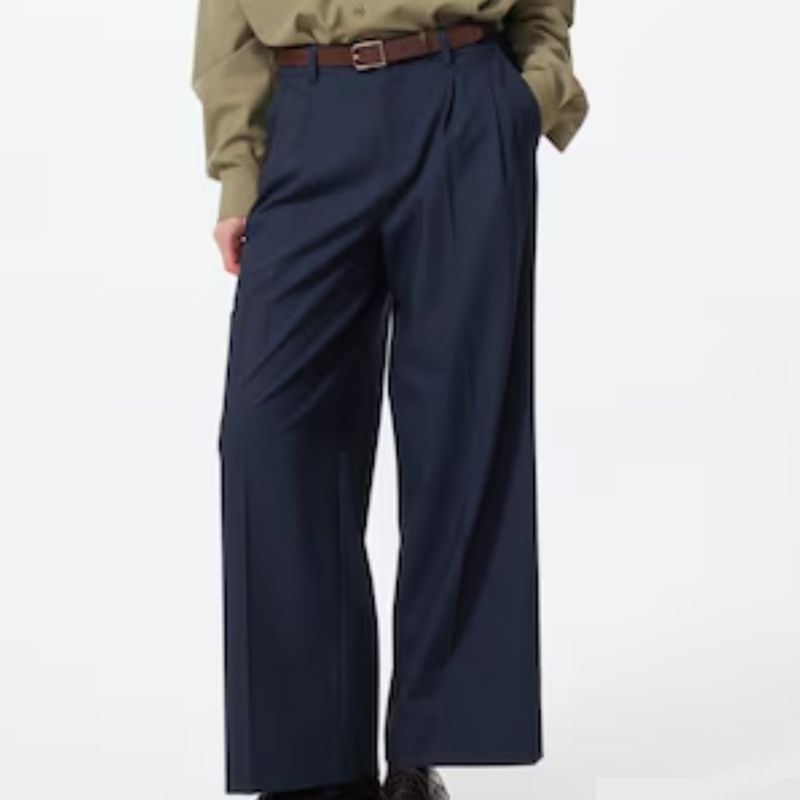 Uniqlo, navy, tailored trousers