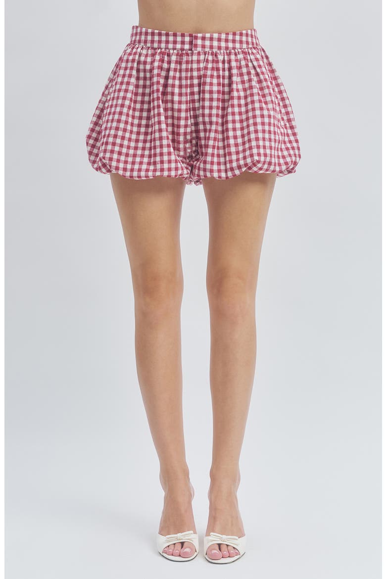 Gingham Bubble Hem Shorts