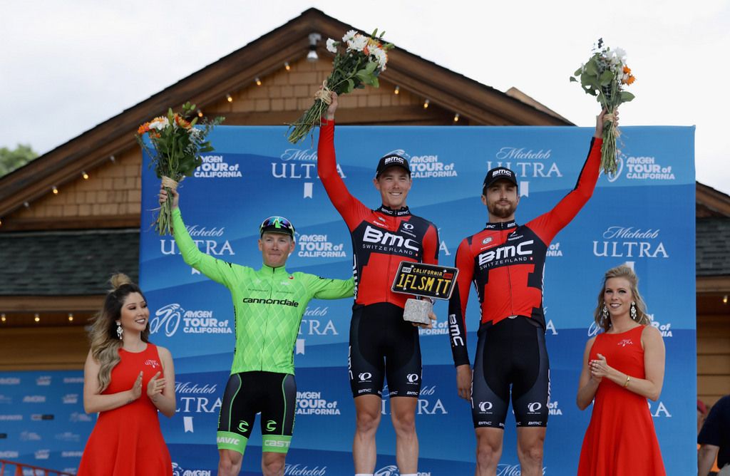 Andrew Talansky, Rohan Dennis and Taylor Phinney made up the top 3