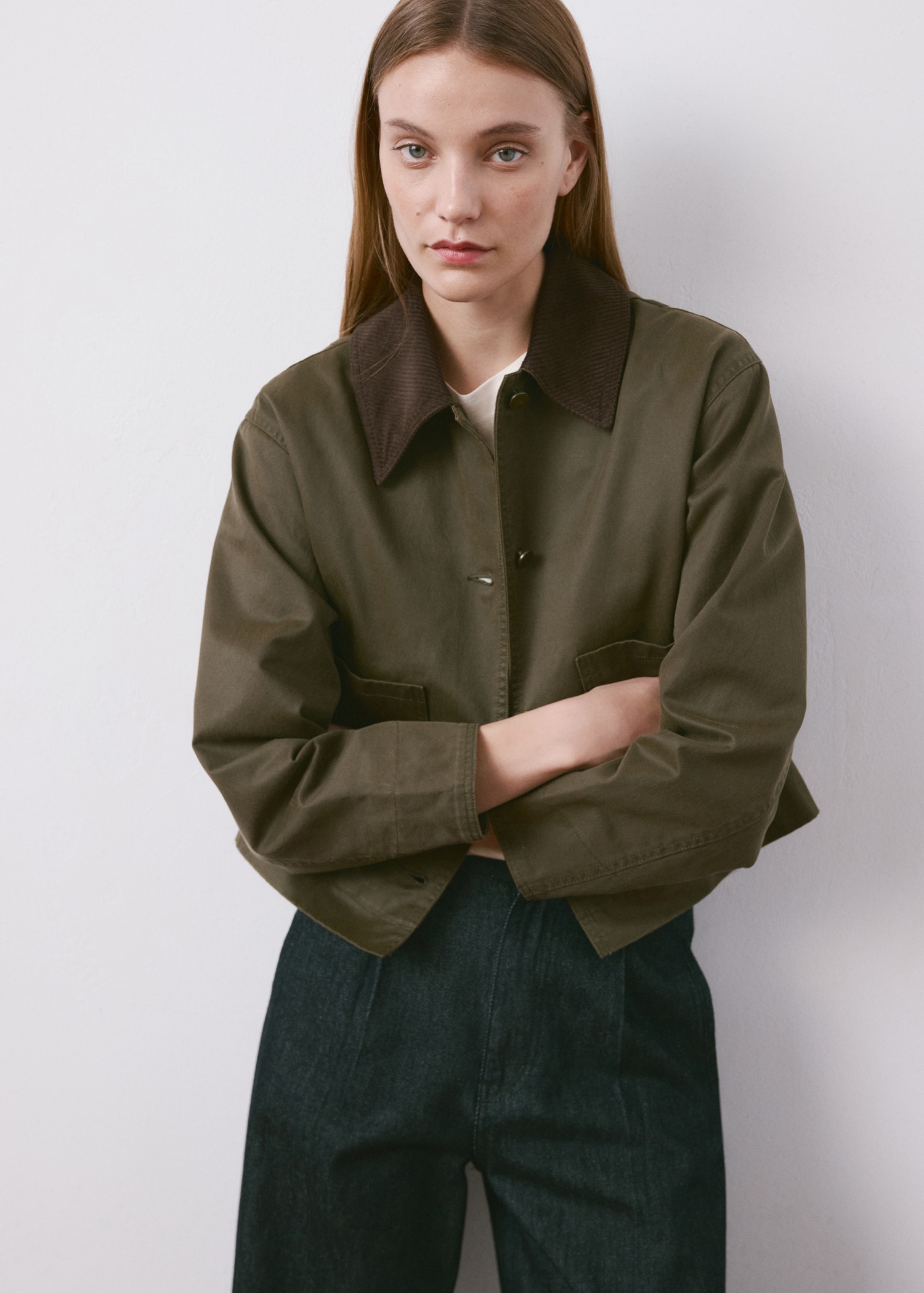 Cotton Parka With Contrasting Collar - Women | Mango United Kingdom
