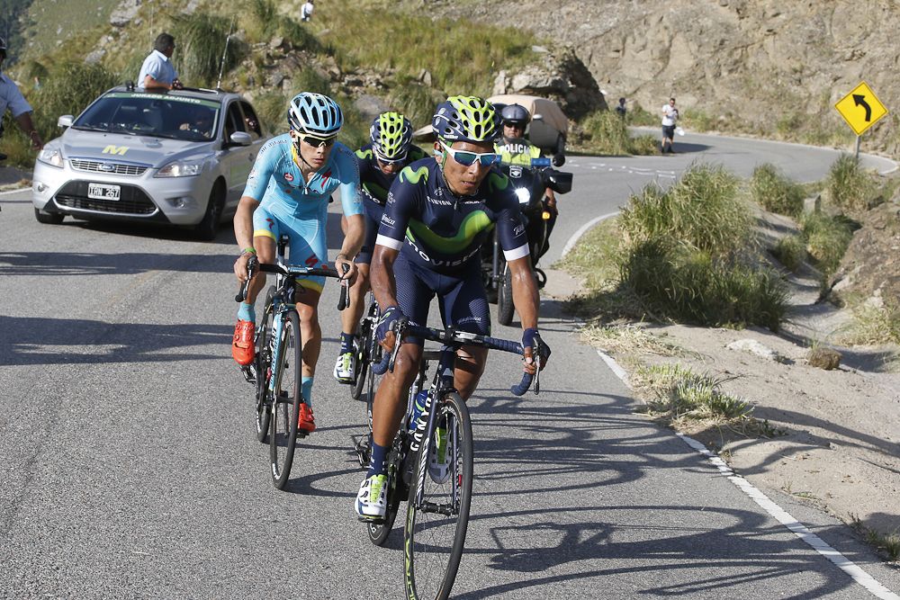 Nairo Quintana, Miguel Angel Lopez and Dayer Quintana