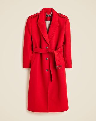 Wrap Trench Coat in Italian Double-Faced Wool Blend