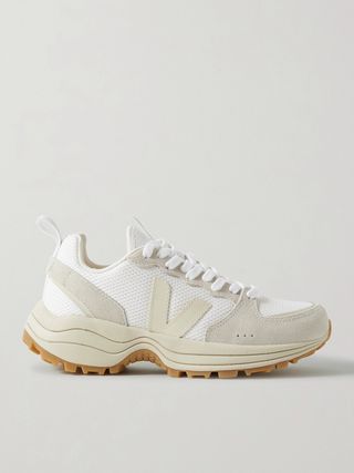 Venturi Suede and Leather-Trimmed Alveomesh Sneakers