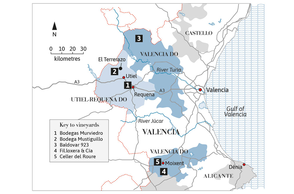 Valencia map