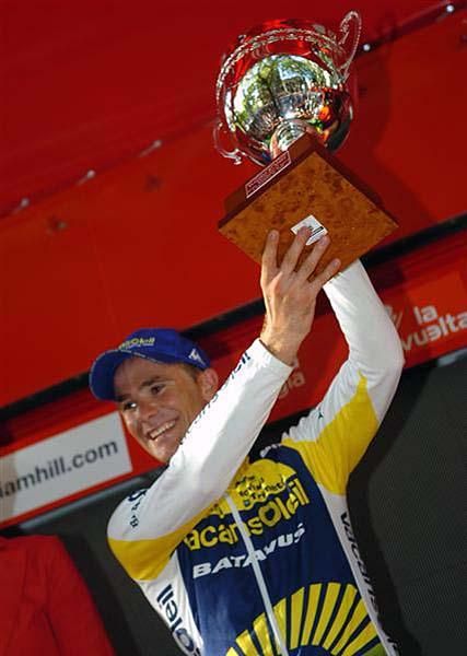 Borut Bozic (Vacansoleil) with his trophy.