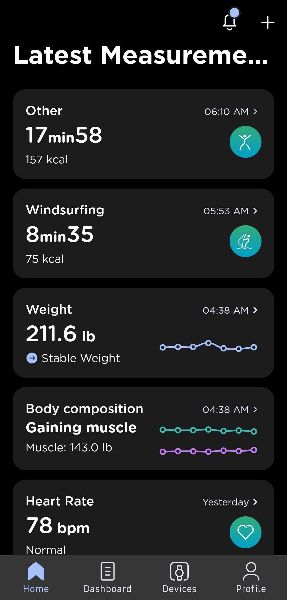 Withings Health Mate home page