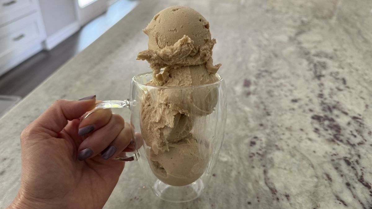 Ninja Creami banana date nut ice cream