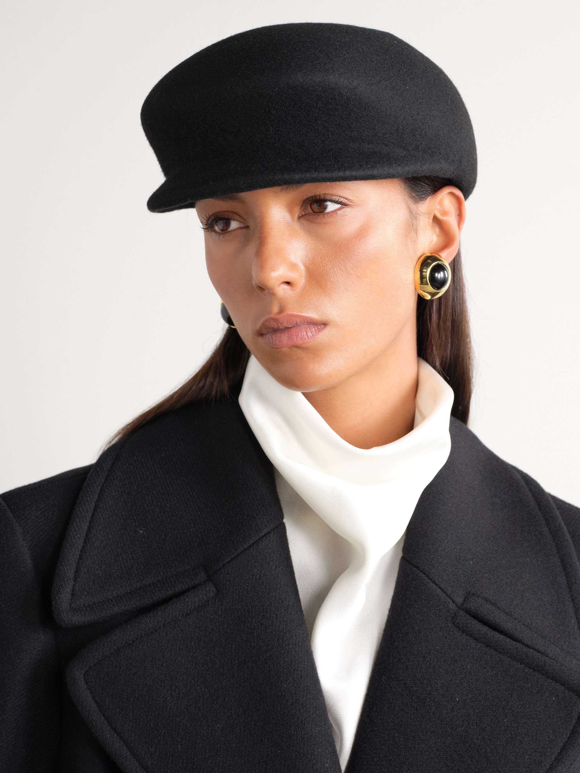 Laurel Wool-Felt Flat Cap