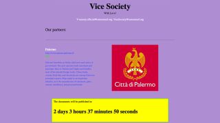 Screenshot of Vice Society ransomware gang's blog claiming the hack on Palermo