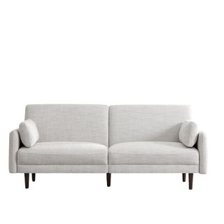 A cream-toned sofa