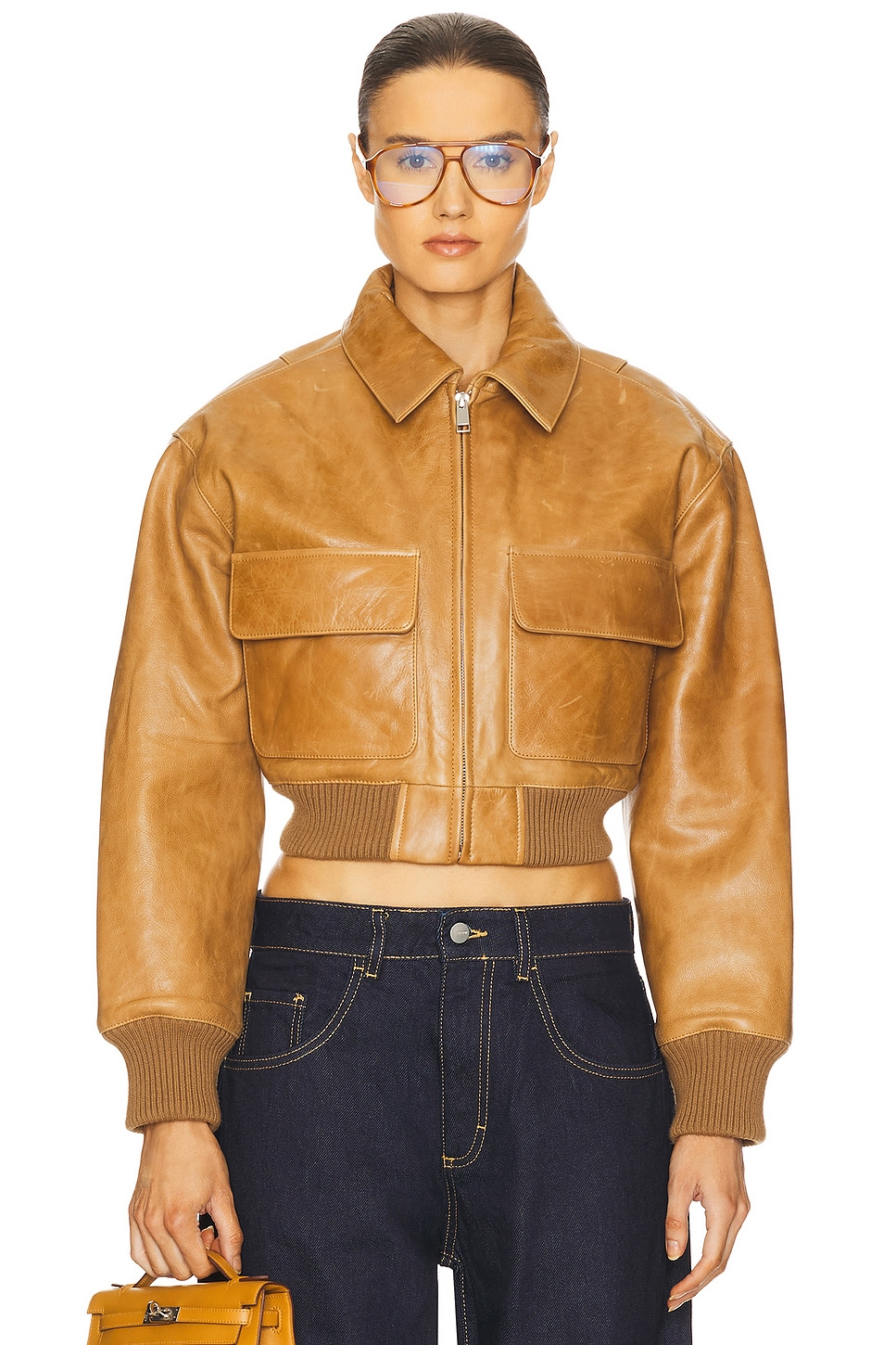 Helsa The Leather Bomber Jacket