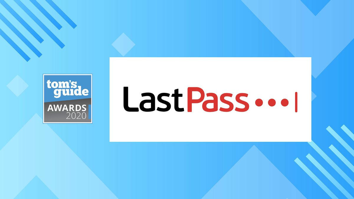 The LastPass logo accompanying a banner for the 2020 Tom&#039;s Guide awards.