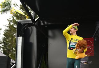 Roglic in yellow jersey at Dauphine 2024