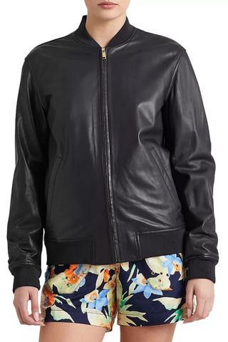 Lauren Ralph Lauren Leather Bomber Jacket