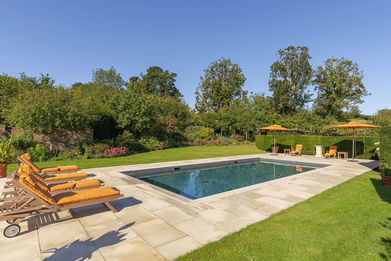 A pool with a view.