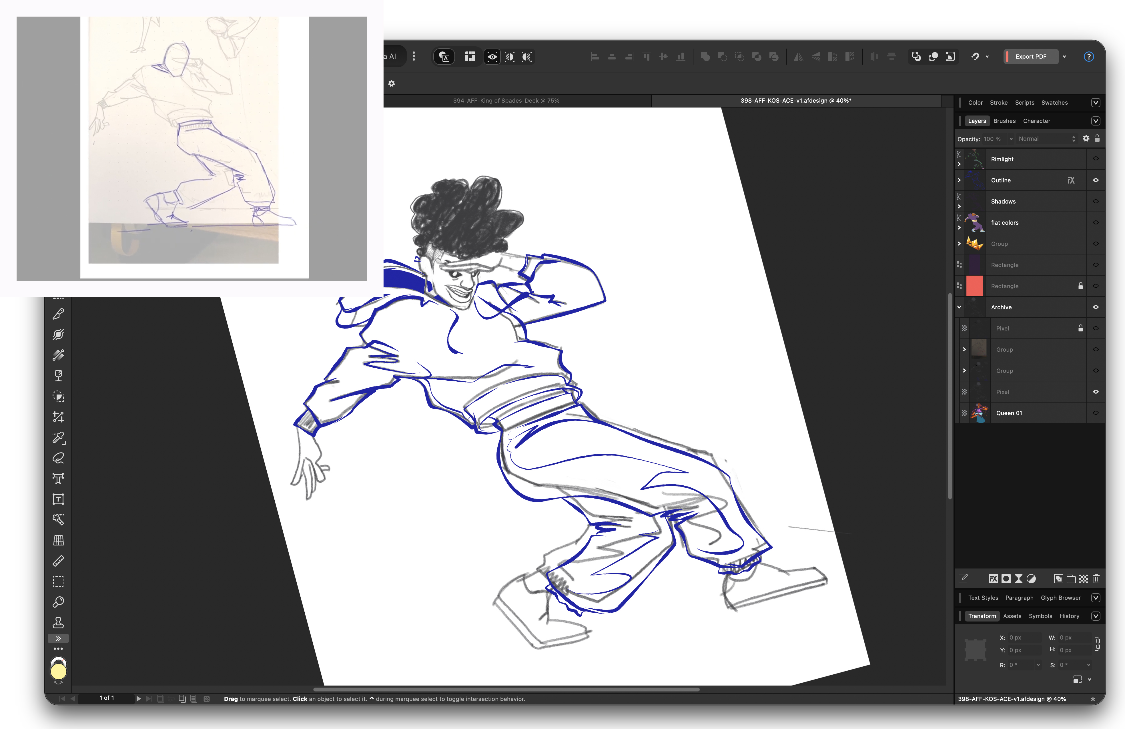 Sketches digitised