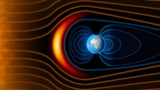 A diagram of Earth's magnetic field