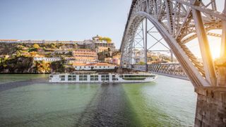 river cruise ship in Porto, Portugal