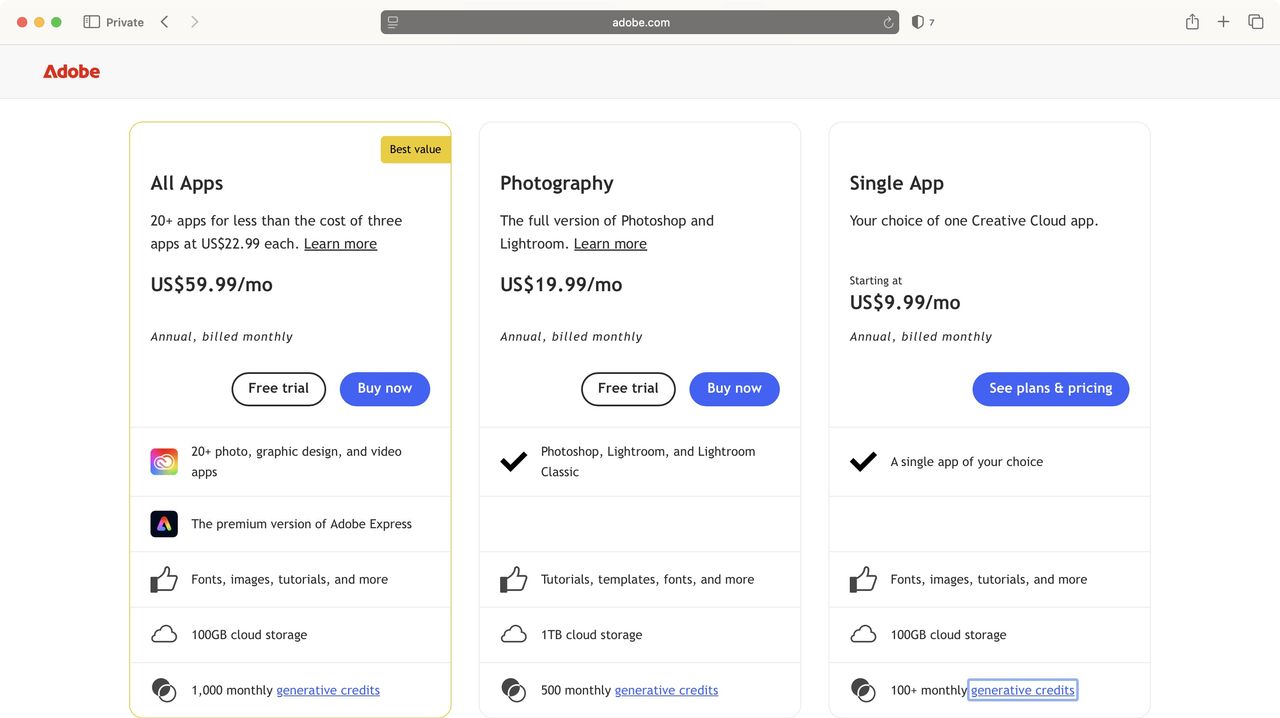 Screenshot of Product Cost