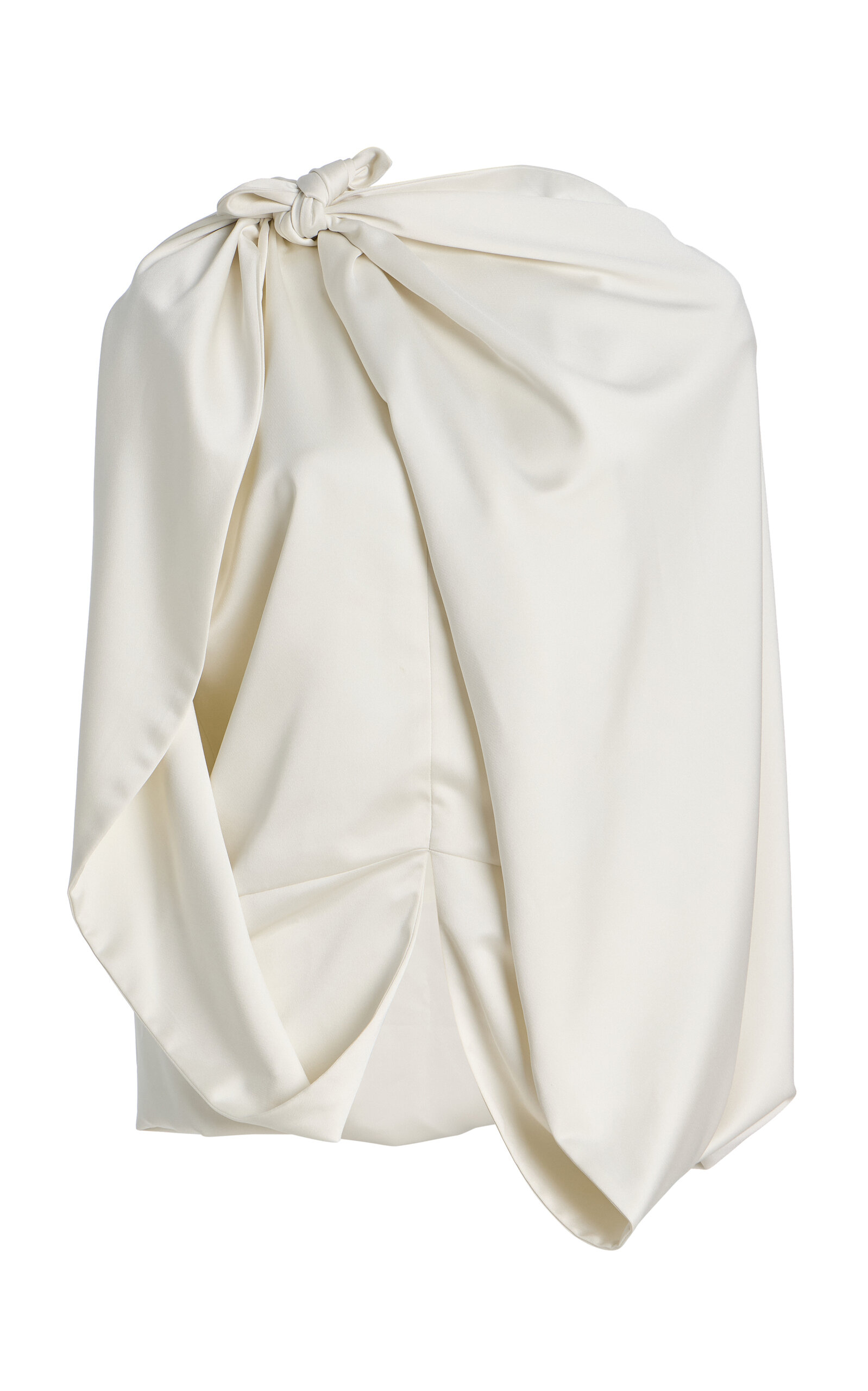 Exclusive Knotted Crepe Cape Top