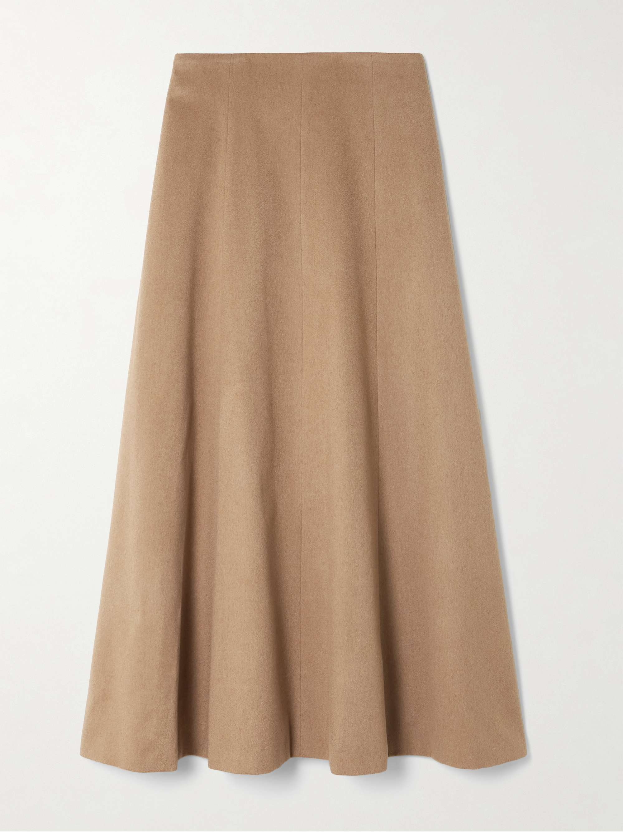 Geneve Camel Hair Midi Skirt