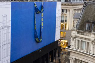 IKEA giant blue bag on Oxford Street