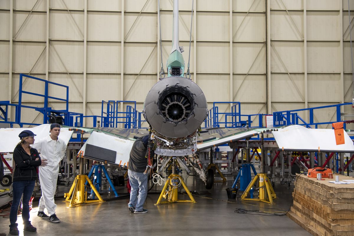 Das neue Überschallflugzeug X-59 der NASA erhält einen leisen, durchdringenden Überschallknallmotor