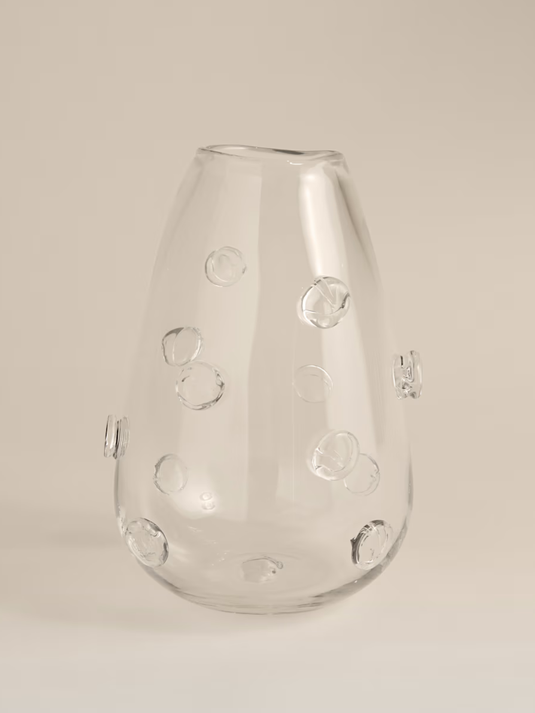 A glass vase with a raised pattern from M&amp;amp;S