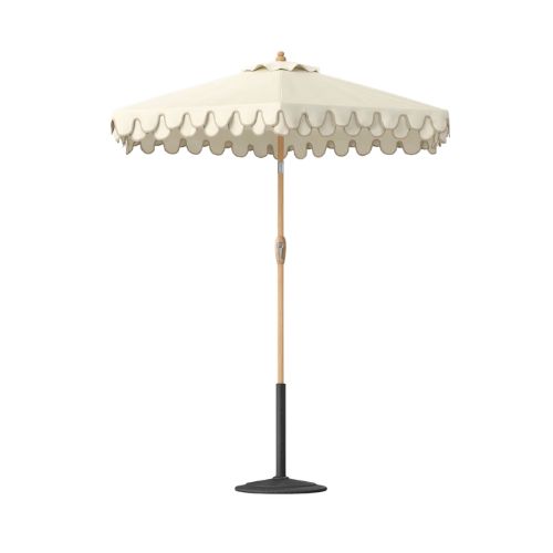 Threshold designed w/Studio McGee, Scallop Outdoor Patio Umbrella - Ivory