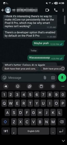 Galaxy S25 series Suggested replies feature