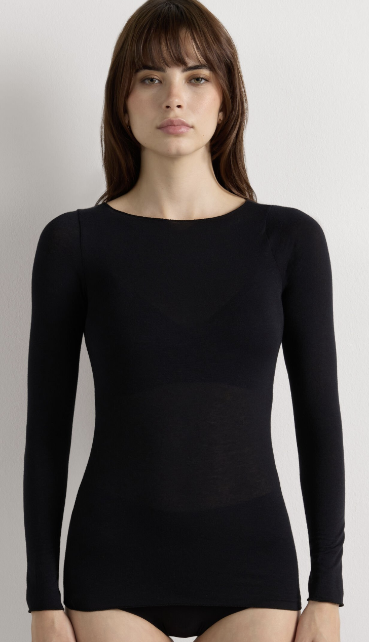 Intimissimi, Boat Neck Modal Cashmere Ultralight Top