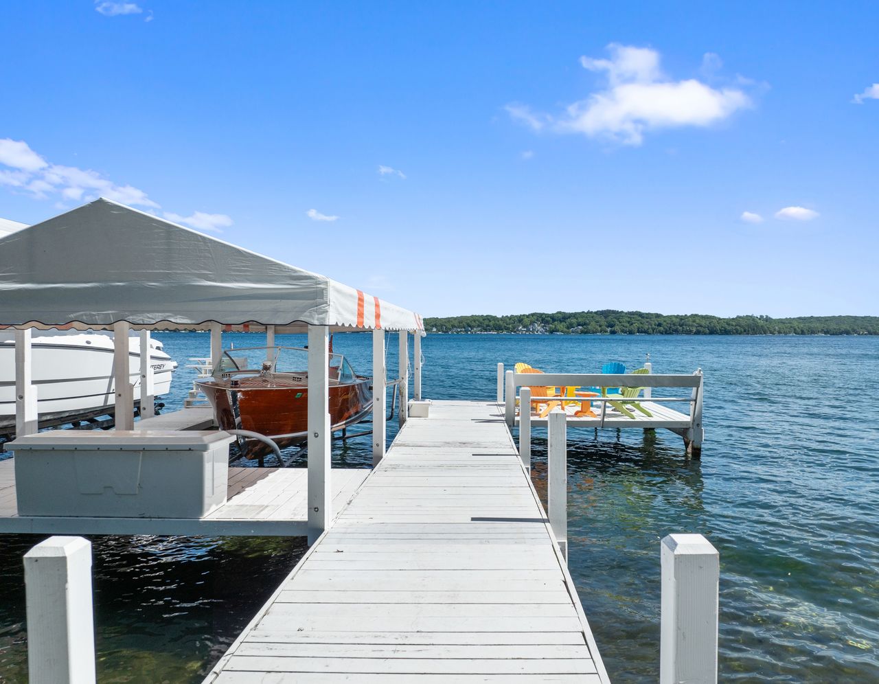 A home for sale on Lake Geneva in Wisconsin.